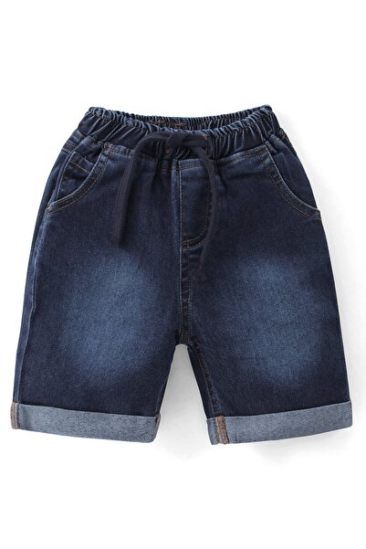 Babyhug Babyhug Half Sleeves T-Shirt & Denim Shorts Set Text Print - Blue