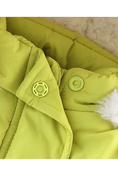 Babyhug Babyhug Full Sleeves Hooded Fashion Winter Jacket - Green