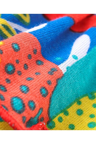 Babyhug Babyhug Cotton Knit Sleeveless Tropical Printed Top with Frill Detailing - Multicolor