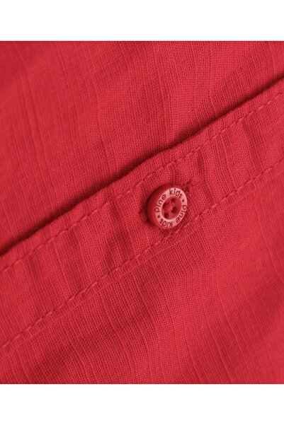 Pine kids Pine Kids Linen Woven Full Sleeves Solid Shirt - Red
