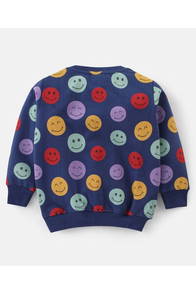 Babyhug Babyhug Cotton Full Sleeves Sweatshirt with Graphics Pack of 2 - Green & Blue