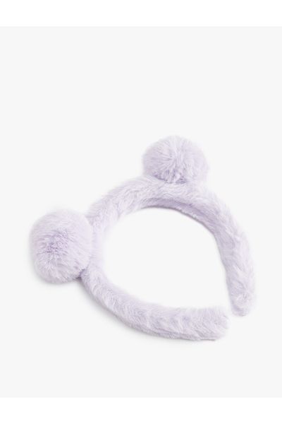 Koton Plush Pompom Applique Detailed Crown