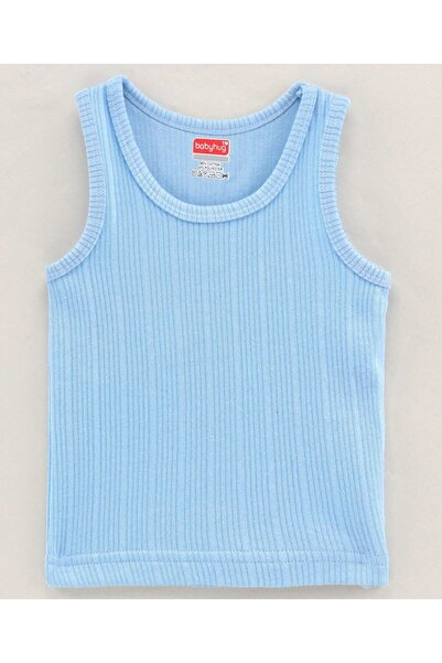 Babyhug Babyhug Sleeveless Thermal Vest Solid Colour - Blue