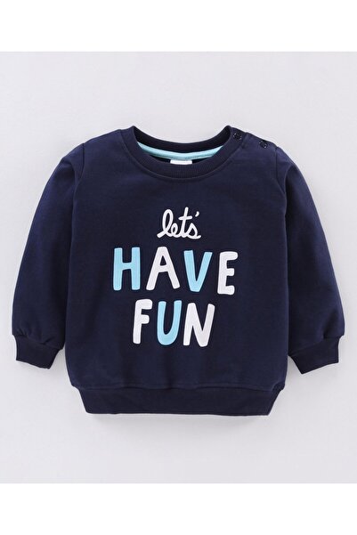 Babyhug Babyhug Full Sleeves Knit Sweatshirts With Text Graphics Pack of 2- Multicolor