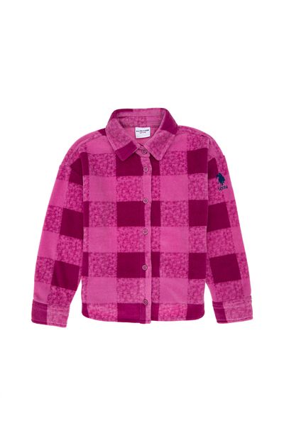 U.S. Polo Assn. Girl's Fuchsia Knitted Shirt 50290702 -Vr023