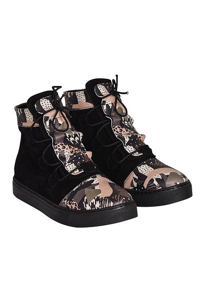 NOOSY Genuine Leather Women's Sneaker Boots