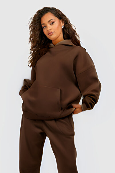 BayBayan Мъжки суитшърт без принт, обикновен, с релефна вътрешна част