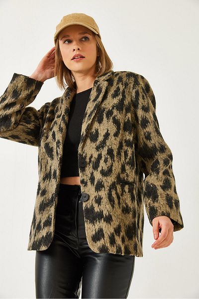 Bianco Lucci Dámská bunda s leopardím potiskem Dc 241017 60261266