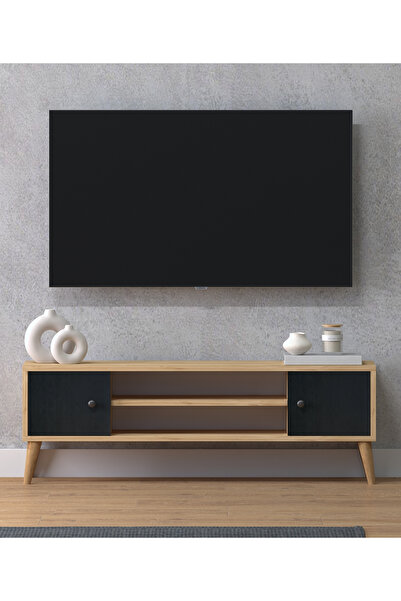 Monte Sehpa Parma Tv Ünitesi Meşe-Siyah