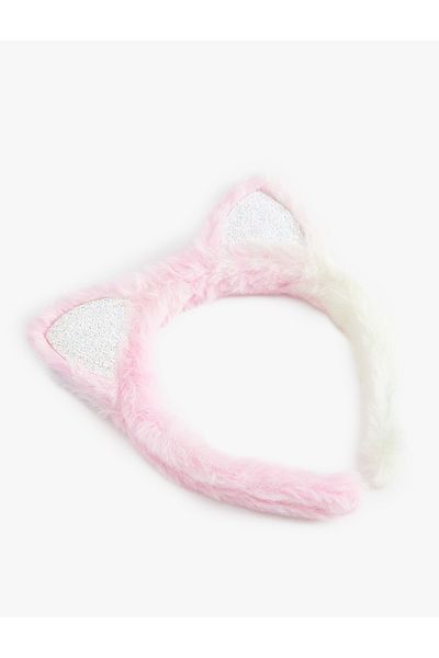 Koton Sequined Plush Crown Ear - Applique Detailed