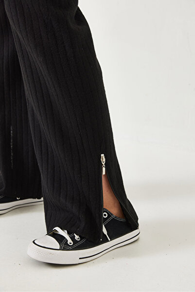 Bianco Lucci Women's Leg and Collar Zippered Degaje Bottom Top Set 0204 60261271