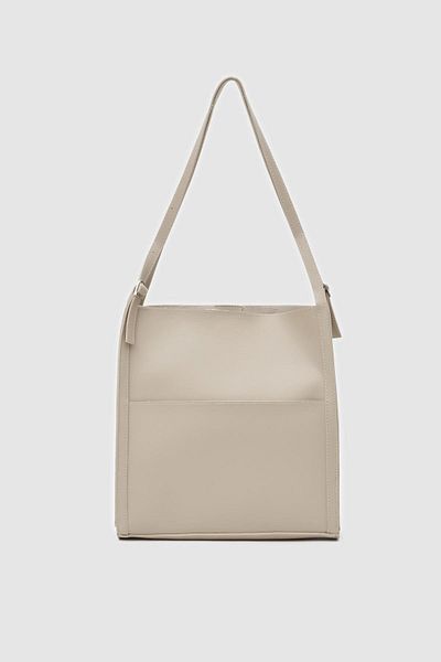 Shule Bags Mugs Casual Τσάντα ώμου Μπεζ