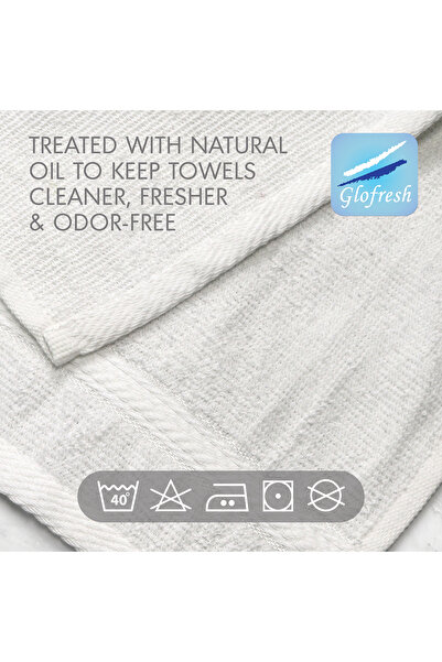 Hotel Linen Klub 6-Piece Glofresh Antimicrobial Face Towel, Luxury Touch and Enhanced Hygiene for Daily Use