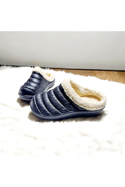 AkınalBella 36-41 Numara Aralığı Içi Kürklü Önü Kapalı Eva Kışlık Ev Sokak Ve Iş Terliği