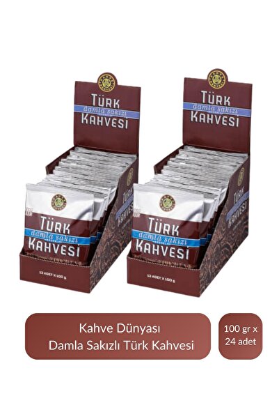 Kahve Dünyası Kahve Dünyası Damla Sakızlı Türk Kahvesi 100 gr x 24 Adet