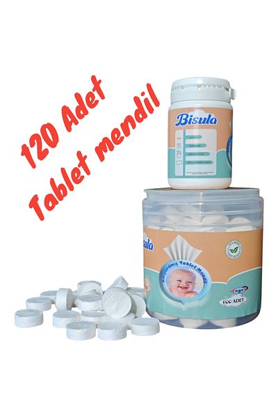 Bisula Compressed Tablet Baby Wipes – Disposable Cleaning Cloth That Opens with Water (120Pcs)