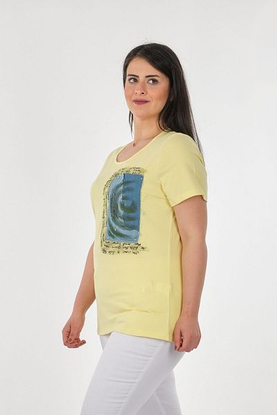 Vedi -Bb Oversize Short Sleeve Minimalist Women's Blouse - Casual