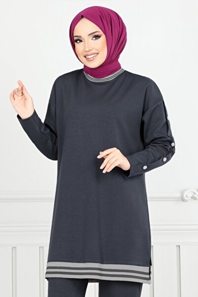 ModaMerve Costum detaliat Garni din țesătură Oyso 2585SL890-M Antracit