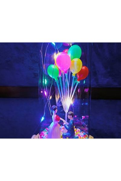 İtal Lover's Gift Illuminated Bell Jar Lover Figurine