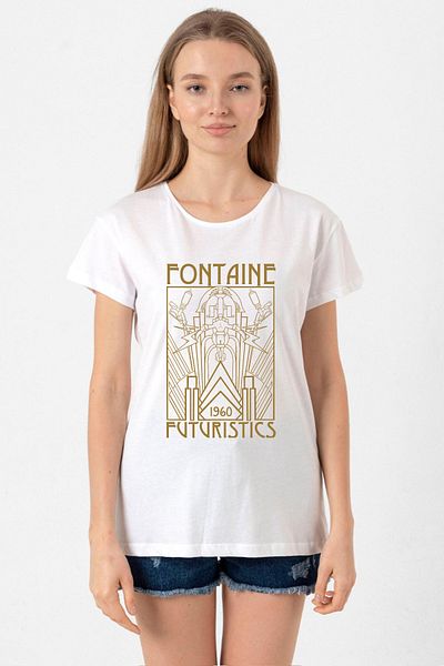 Tshirthane Bioshock Fontaine Futuristics White Women's Cycling Collar Tshirt