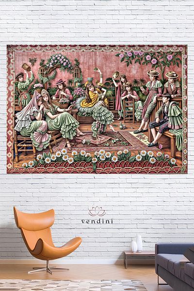 Vendini Vintage Series Wall Tapestry Wall Cover Wall Tapestry