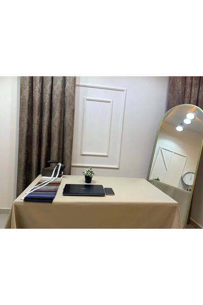 NİVEMESHOME FAȚĂ DE MASĂ TENDINȚĂ DE LACĂT BEJ APM