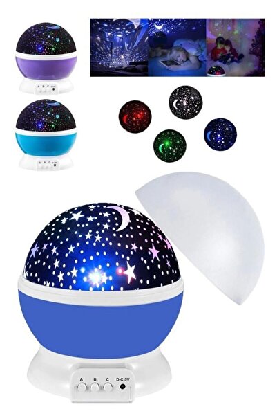 İBOVİA Renkli Yıldızlı Gökyüzü Projeksiyon Gece Lambası