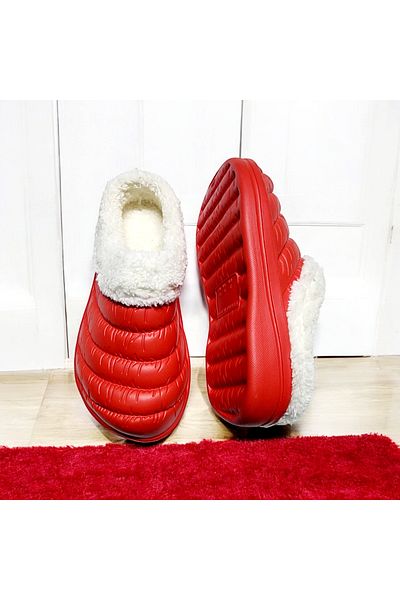AkınalBella 36-41 Number Range Furry Inside Closed Front Eva Winter House Παντόφλες δρόμου και εργασίας