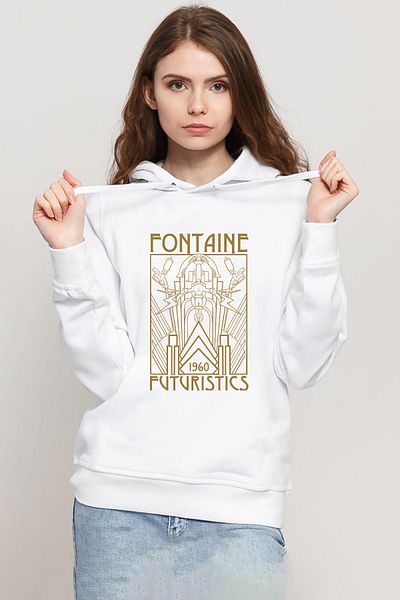 Tshirthane Bioshock Fontaine Futuristics White Women's 3Ip Hooded Sweatshirt