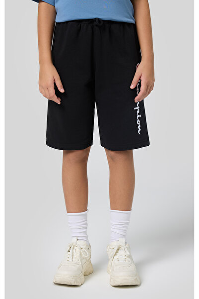 Champion Script Shop Shorts Siyah Çocuk Şort-306888-KK001