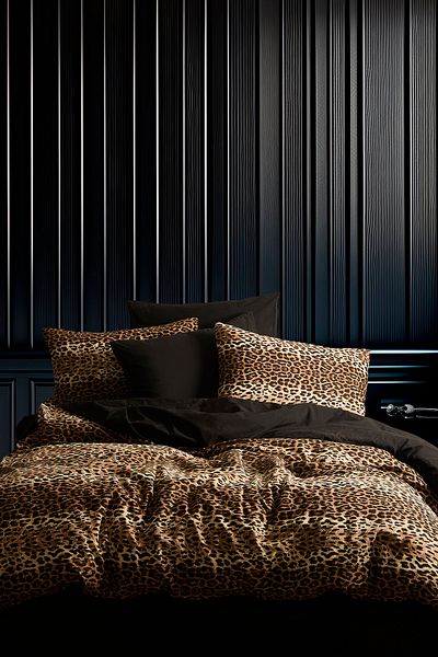 BONJARDİNHOME Σετ Παπλωματοθήκη με διπλό σχέδιο Leopard