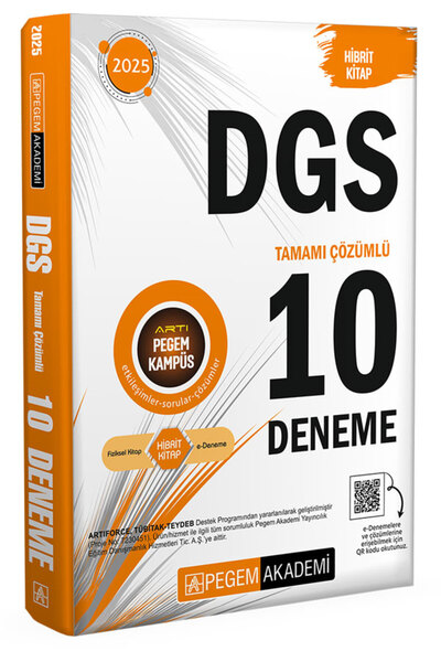 Pegem Akademi Yayıncılık 2025 DGS Tamamı Çözümlü 10 Deneme