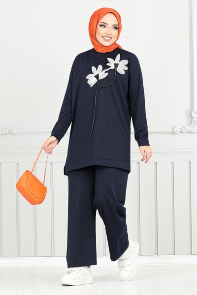 ModaMerve Laci 796Ozr1047-M Set of Two - Floral Detail