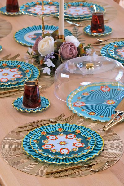 Glore Madeira Gold Gilded 6-Piece 33-Piece Cake Tea Serving Catering Set