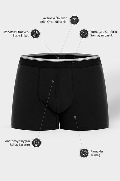 Donkshot Ανδρικό Boxer Σετ 6 τεμαχίων - Βαμβάκι και Lycra, Μοντέλο 1001