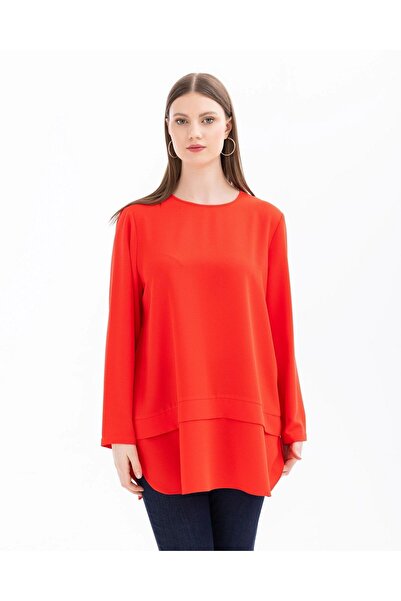 Gala-Xi Plus Size Crew Neck Long Sleeve Women's Tunic 10002411214001