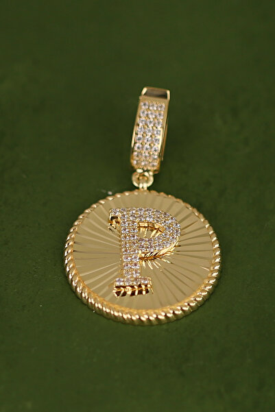 Çgk Çiğdem Gürel Kuyumculuk P Harfi Altın Kolye Ucu