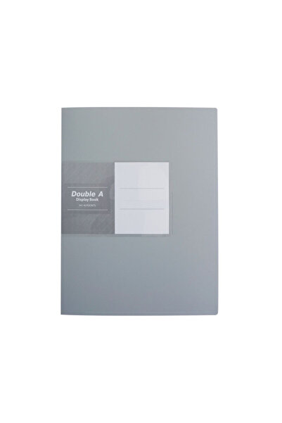 DOUBLE A ملف جيب A4/40 جيب باللون الرمادي | مناسب للاستخدام المدرسي والمكتبي