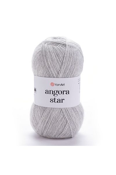 Yarnart Angora Star Grey-282 - Πλεκτό στο χέρι Ανοιχτό σχέδιο