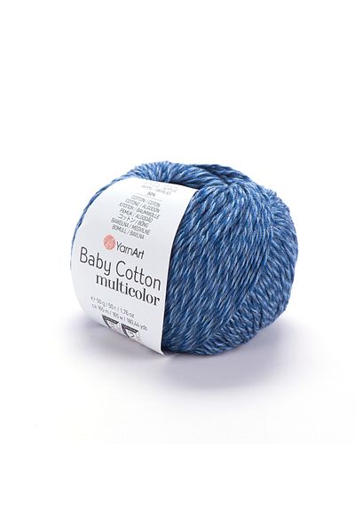 Yarnart Bumbac pentru bebeluși multicolor - Ață de tricotat manual marmorat Ebruli-5210