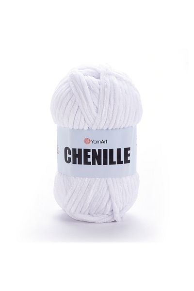 Yarnart Chenille - Πλεκτό Χέρι Νήμα Λευκό-541