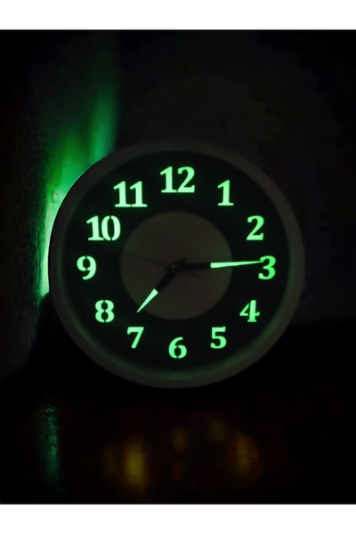 Bahat Fosforlu 22 cm Duvar Saati 4 Adet Çanta 3 Adet Kek Kalıbı Hediyeli