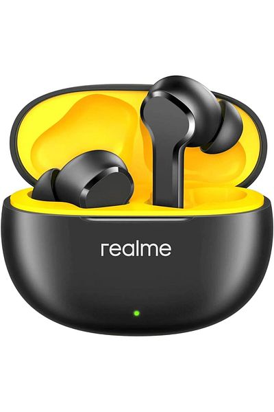 realme Buds T110 with AI ENC for Calls, Fast Charging Bluetooth Headset (Punk Black)