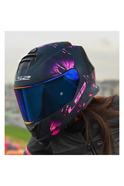 LS2 Storm 2 Burst Full Face Motosiklet Kaskı Şeffaf + Gökkuşağı Vizörlü
