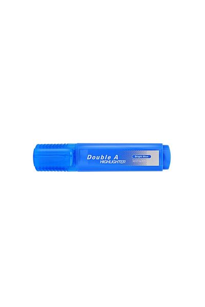 DOUBLE A Bright Blue Highlighter, Pack of 10 Pieces