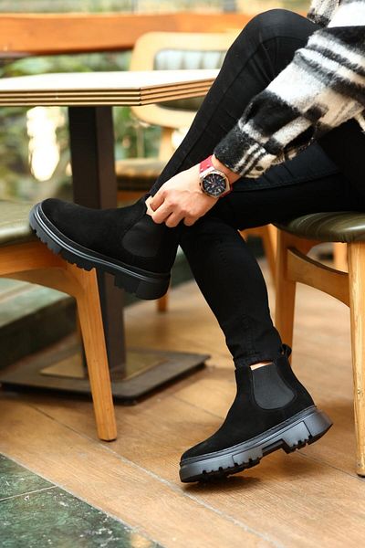 Serhat Özköroğlu -Syh Suede Men's Boots Black