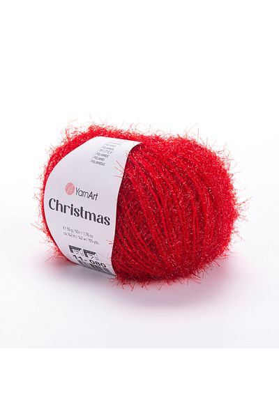 Yarnart Christmas - Glittering Hand Knitting Yarn Red-11