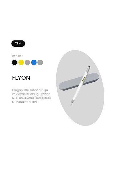 FLYON Engineer Pen with Spirit Level Ruler and Screwdriver in 7-Function Special Box -666kb