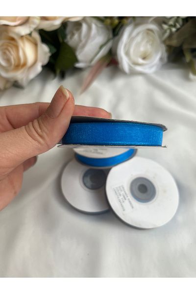partici dükkanı 1Buc - Panglică Organza - 1cm Lățime - 22mt Lungime