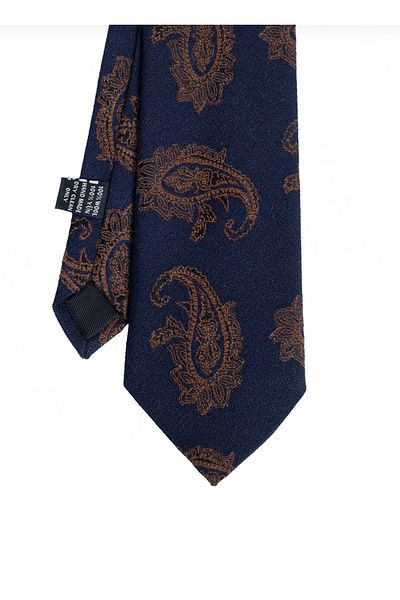 CROATE Shawl Pattern Soft Cotton Fabric Tie